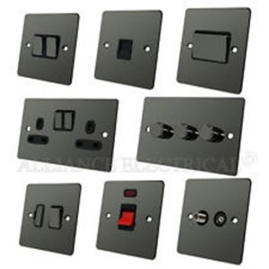 Selection of chrome electrical sockets